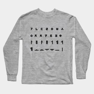 Korean Alphabet / Writing (Hangul) Long Sleeve T-Shirt